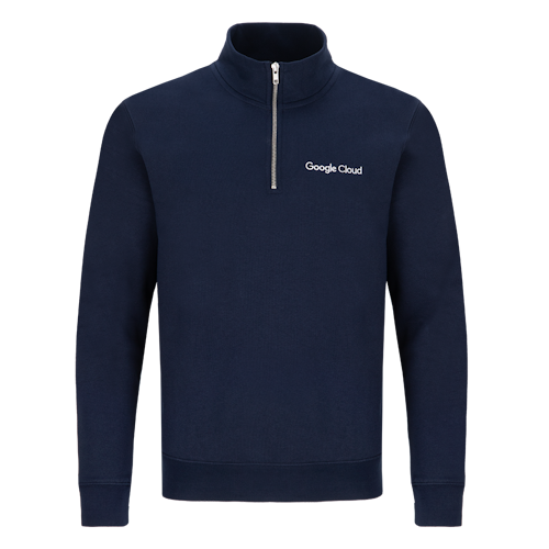 Google Cloud Quarter Zip Navy